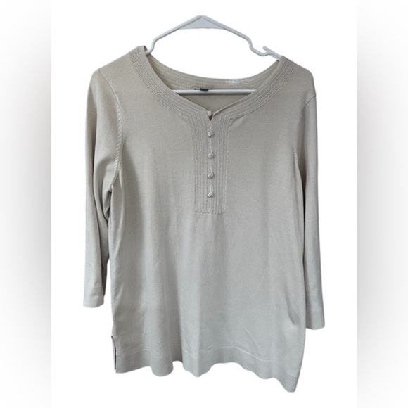 Ann Taylor Tops - Ann Taylor Cream Silk Button Down Shirt